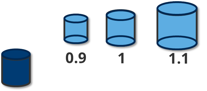 NP ratio in tank analogy